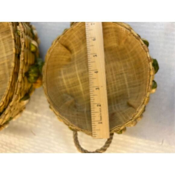 3 Wicker natural bowl nesting baskets 3D vegetables - Picture 8 of 10